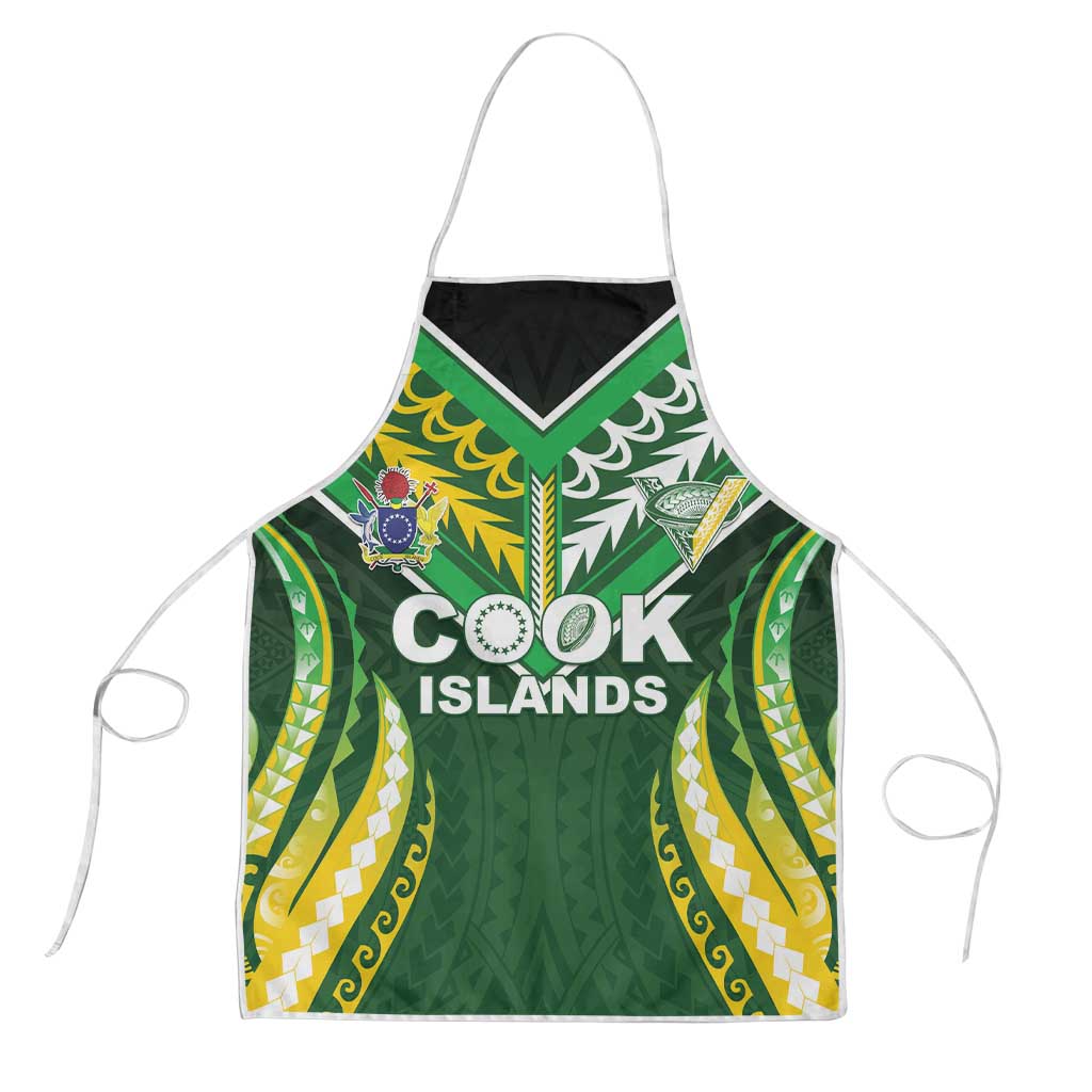 Cook Islands Rugby Apron Unique Style Green Version - Polynesian Pride