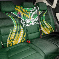 Cook Islands Rugby Back Car Seat Cover Unique Style Green Version - Polynesian Pride