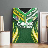 Cook Islands Rugby Canvas Wall Art Unique Style Green Version - Polynesian Pride