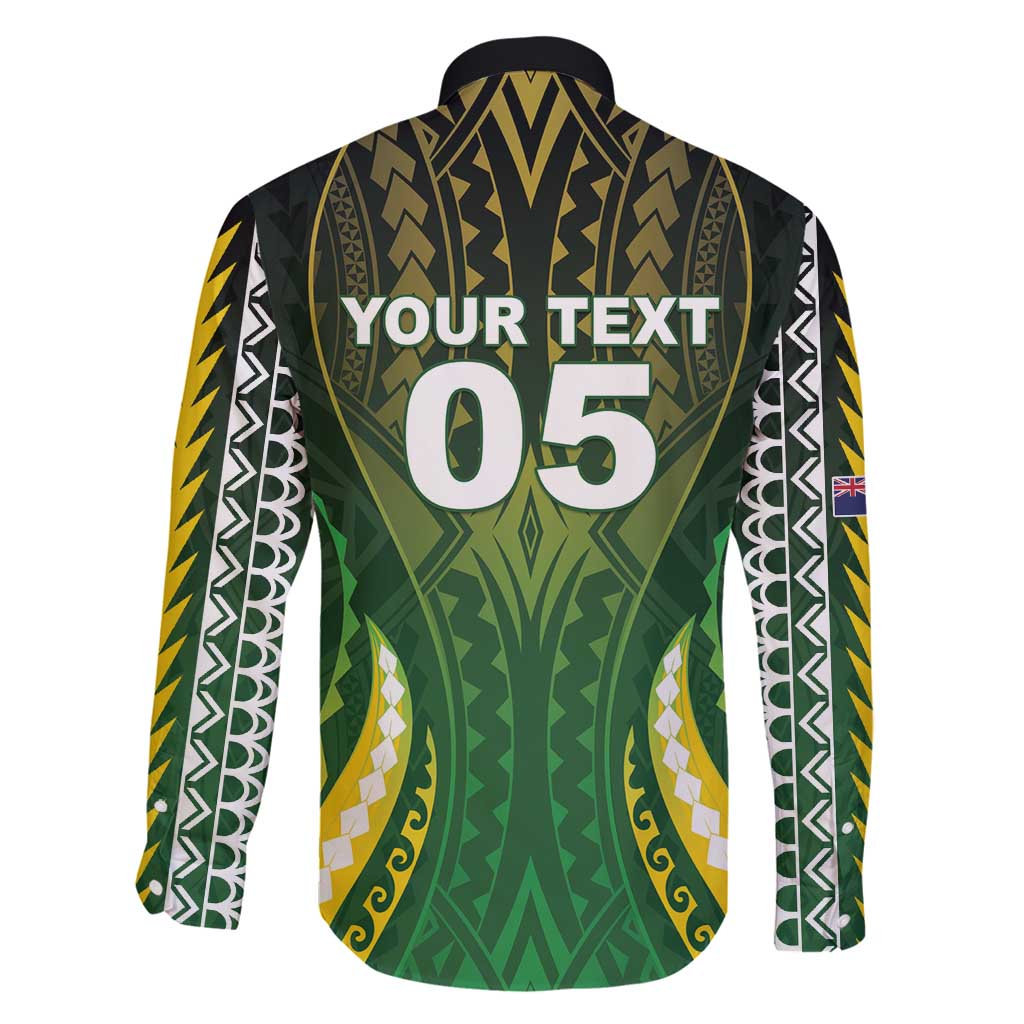 Custom Cook Islands Rugby Family Matching Puletasi and Hawaiian Shirt Unique Style Green Version - Polynesian Pride