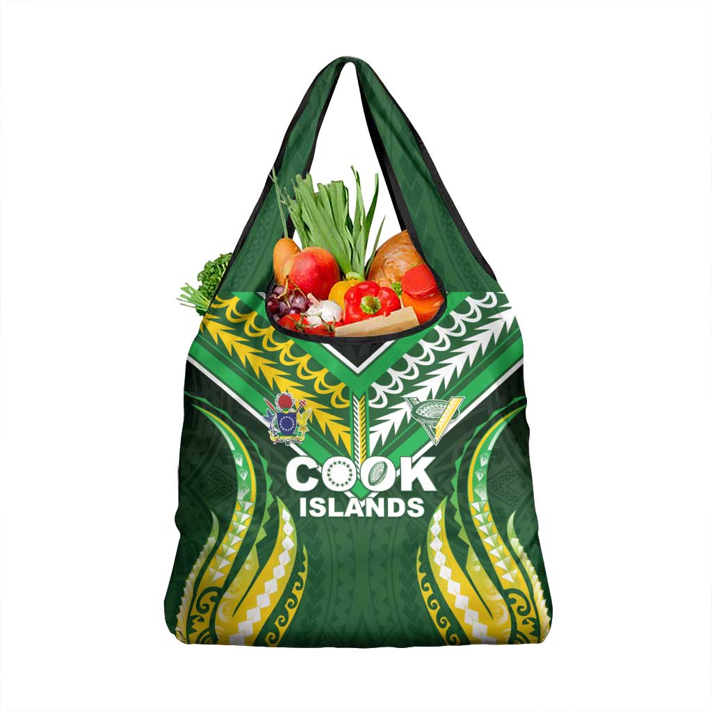 Cook Islands Rugby Grocery Bag Unique Style Green Version - Polynesian Pride