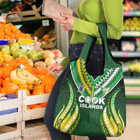 Cook Islands Rugby Grocery Bag Unique Style Green Version - Polynesian Pride