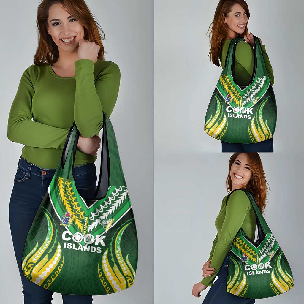 Cook Islands Rugby Grocery Bag Unique Style Green Version - Polynesian Pride