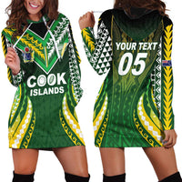 Custom Cook Islands Rugby Hoodie Dress Unique Style Green Version LT05 - Polynesian Pride