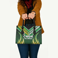 Cook Islands Rugby Leather Bag Unique Style Green Version - Polynesian Pride