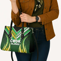 Cook Islands Rugby Leather Bag Unique Style Green Version - Polynesian Pride