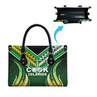 Cook Islands Rugby Leather Bag Unique Style Green Version - Polynesian Pride