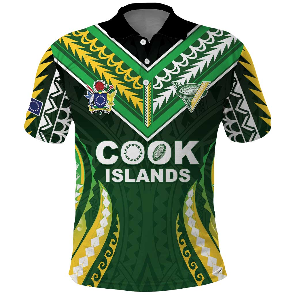 Custom Cook Islands Rugby Polo Shirt Unique Style Green Version - Polynesian Pride