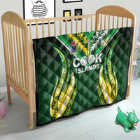 Cook Islands Rugby Quilt Unique Style Green Version - Polynesian Pride