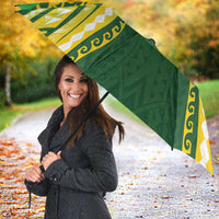 Cook Islands Rugby Umbrella Unique Style Green Version - Polynesian Pride