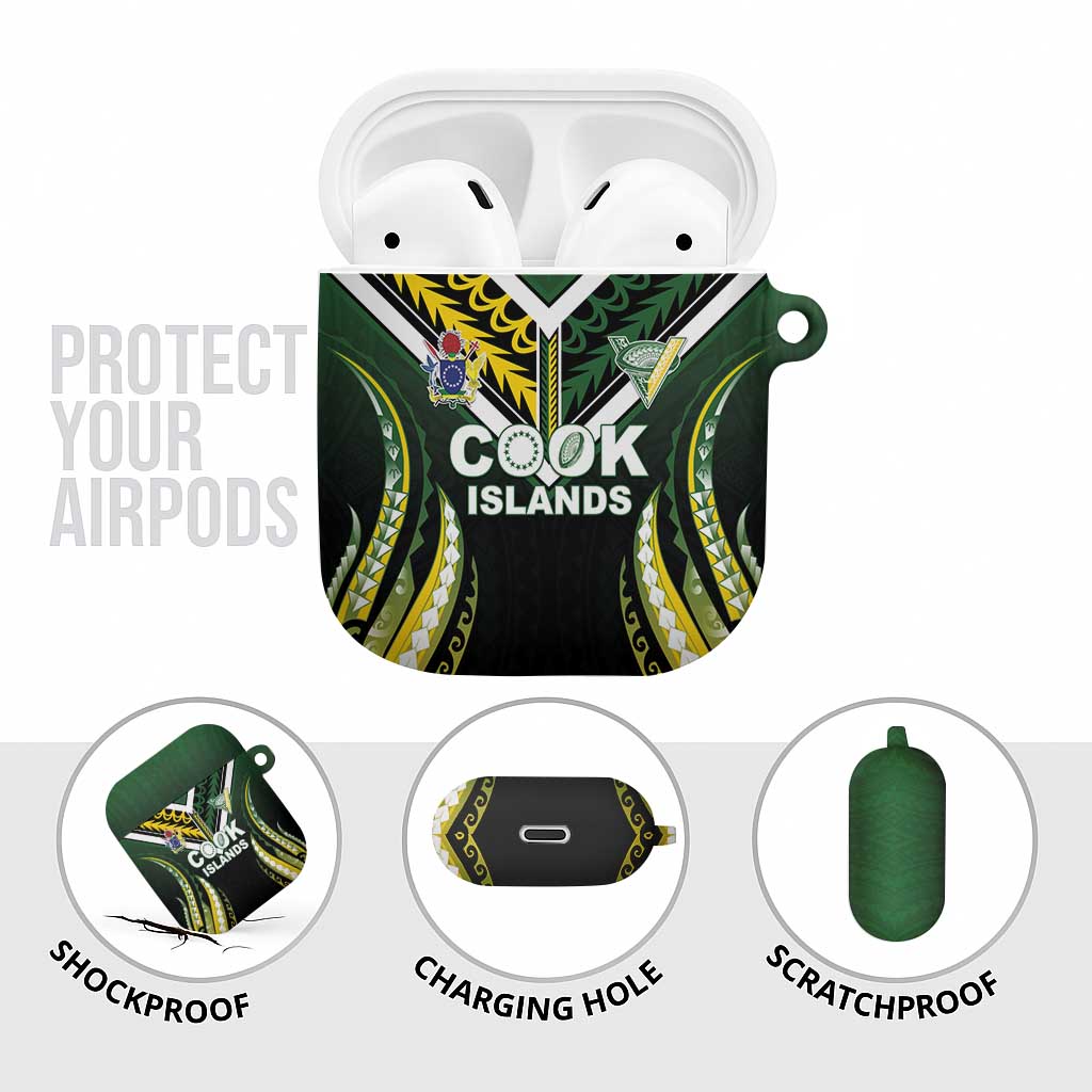 Cook Islands Rugby AirPods Case Unique Style Black Version - Polynesian Pride