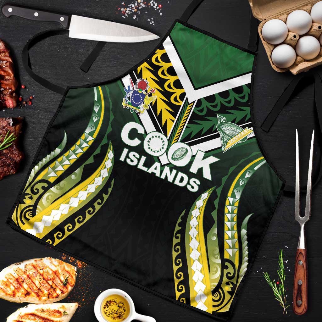 Cook Islands Rugby Apron Unique Style Black Version - Polynesian Pride