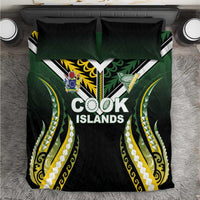 Cook Islands Rugby Bedding Set Unique Style Black Version - Polynesian Pride