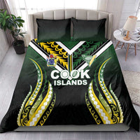 Cook Islands Rugby Bedding Set Unique Style Black Version - Polynesian Pride