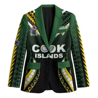Custom Cook Islands Rugby Blazer Unique Style Black Version - Polynesian Pride