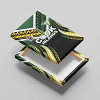 Cook Islands Rugby Canvas Wall Art Unique Style Black Version - Polynesian Pride