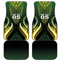 Custom Cook Islands Rugby Car Mats Unique Style Black Version LT05 - Polynesian Pride