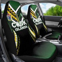 Cook Islands Rugby Car Seat Cover Unique Style Black Version - Polynesian Pride