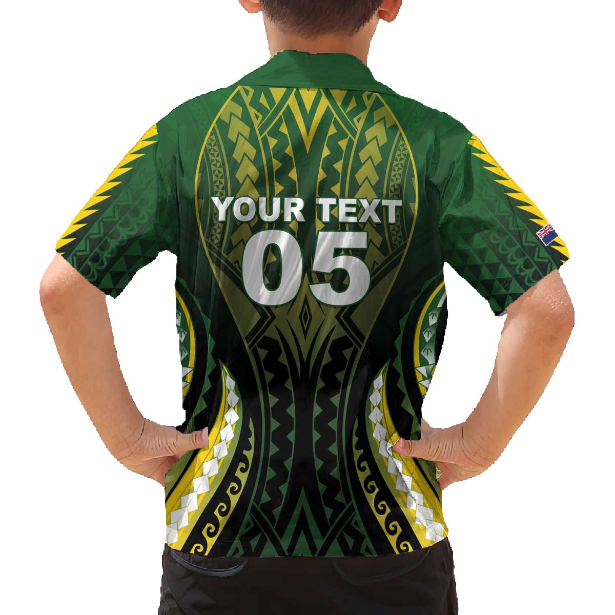 Custom Cook Islands Rugby Family Matching Off The Shoulder Long Sleeve Dress and Hawaiian Shirt Unique Style Black Version - Polynesian Pride