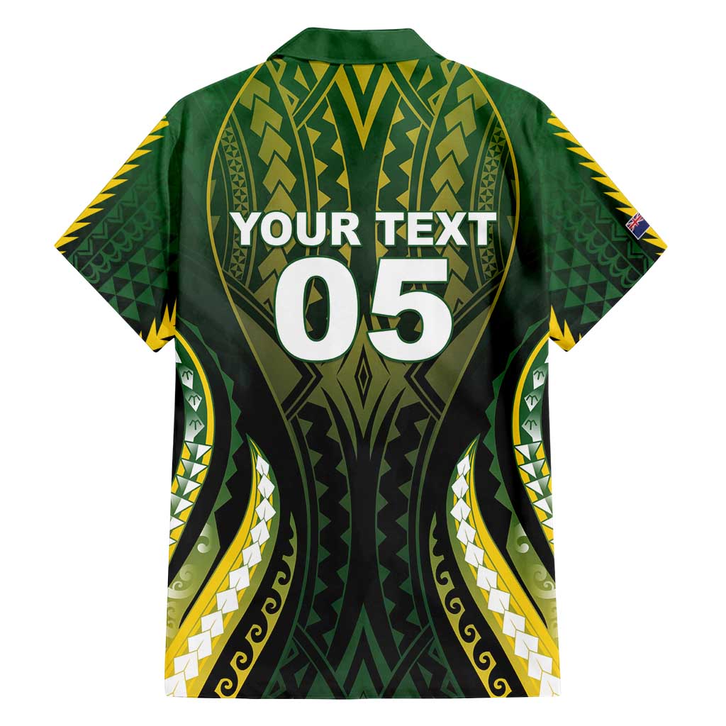 Custom Cook Islands Rugby Family Matching Off Shoulder Short Dress and Hawaiian Shirt Unique Style Black Version - Polynesian Pride