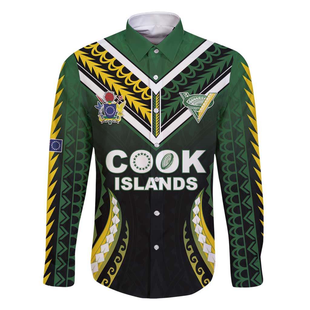 Custom Cook Islands Rugby Family Matching Tank Maxi Dress and Hawaiian Shirt Unique Style Black Version - Polynesian Pride