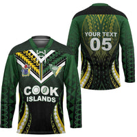Custom Cook Islands Rugby Hockey Jersey Unique Style Black Version - Polynesian Pride