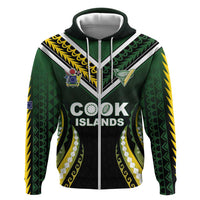 Custom Cook Islands Rugby Hoodie Unique Style Black Version - Polynesian Pride