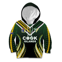 Custom Cook Islands Rugby Kid Hoodie Unique Style Black Version - Polynesian Pride