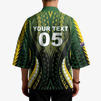 Custom Cook Islands Rugby Kimono Unique Style Black Version - Polynesian Pride