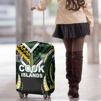 Cook Islands Rugby Luggage Cover Unique Style Black Version - Polynesian Pride