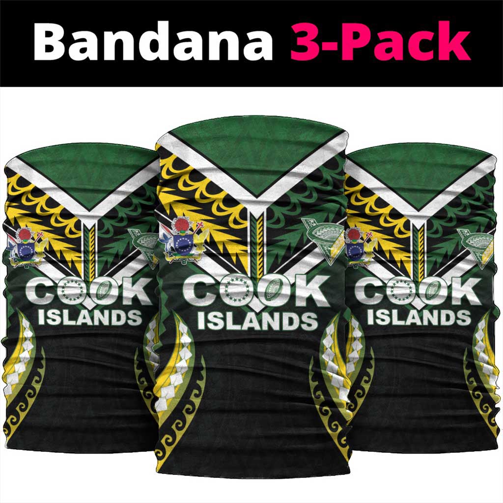 Cook Islands Rugby Neck Gaiter Unique Style Black Version - Polynesian Pride