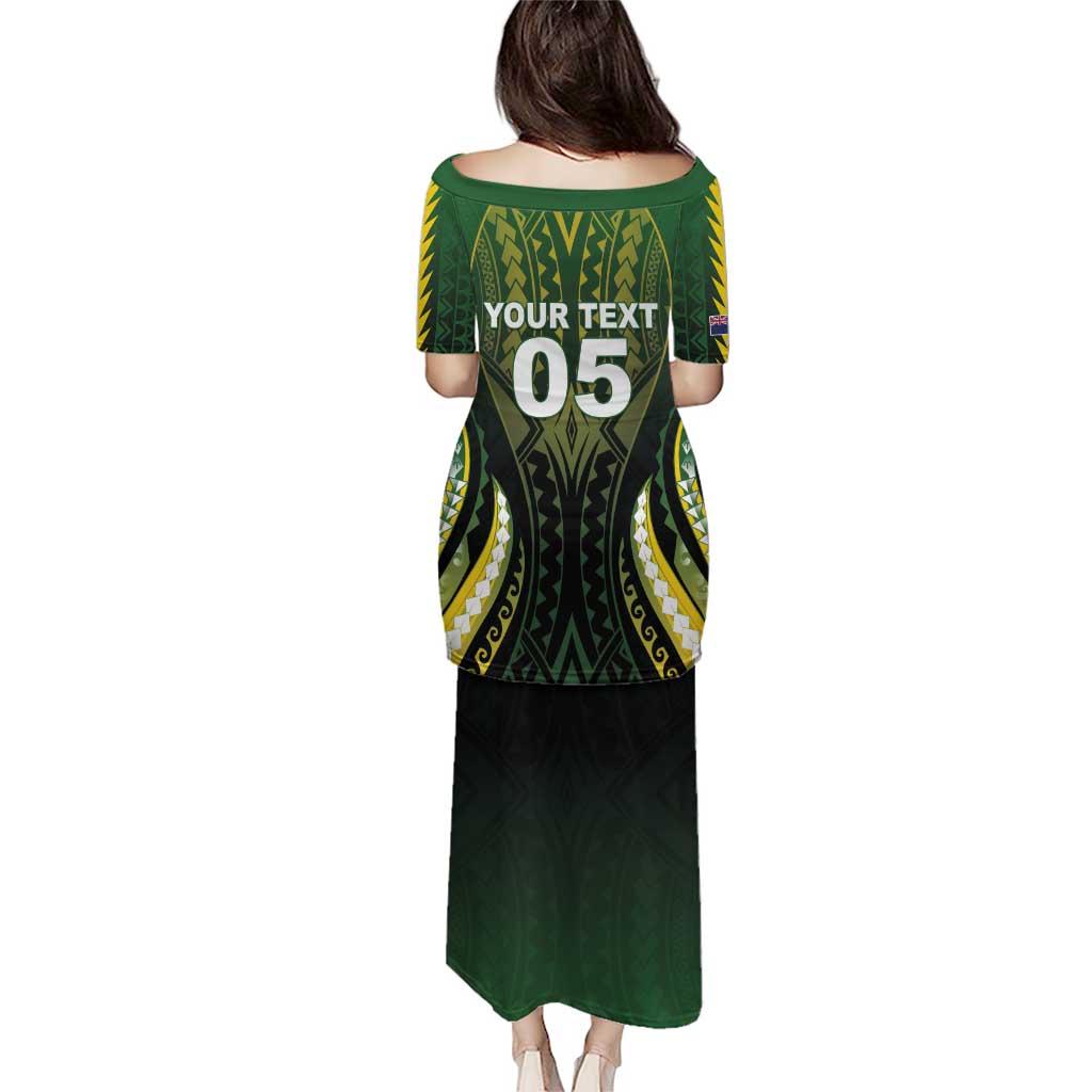 Custom Cook Islands Rugby Puletasi Unique Style Black Version LT05 - Polynesian Pride