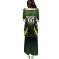 Custom Cook Islands Rugby Puletasi Unique Style Black Version LT05 - Polynesian Pride