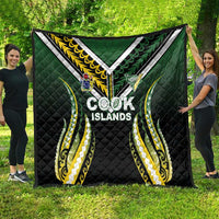 Cook Islands Rugby Quilt Unique Style Black Version - Polynesian Pride
