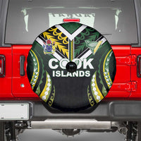 Cook Islands Rugby Spare Tire Cover Unique Style Black Version - Polynesian Pride