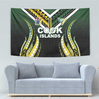 Cook Islands Rugby Tapestry Unique Style Black Version - Polynesian Pride