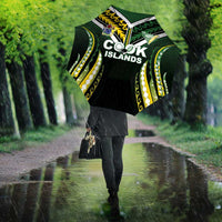 Cook Islands Rugby Umbrella Unique Style Black Version - Polynesian Pride