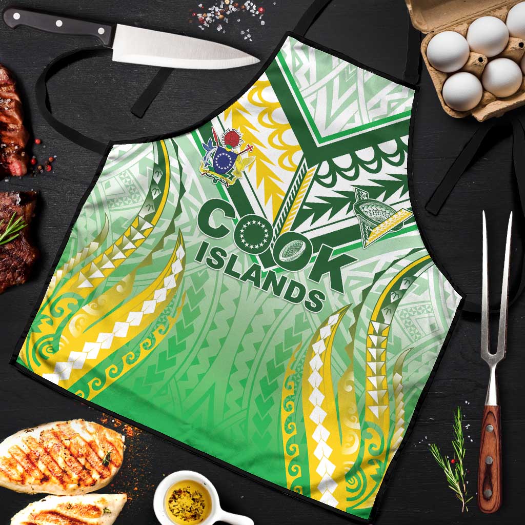 Cook Islands Rugby Apron Unique Style White Version - Polynesian Pride