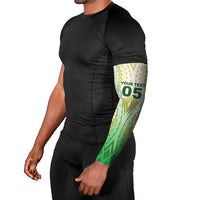Custom Cook Islands Rugby Arm Sleeves Unique Style White Version - Polynesian Pride