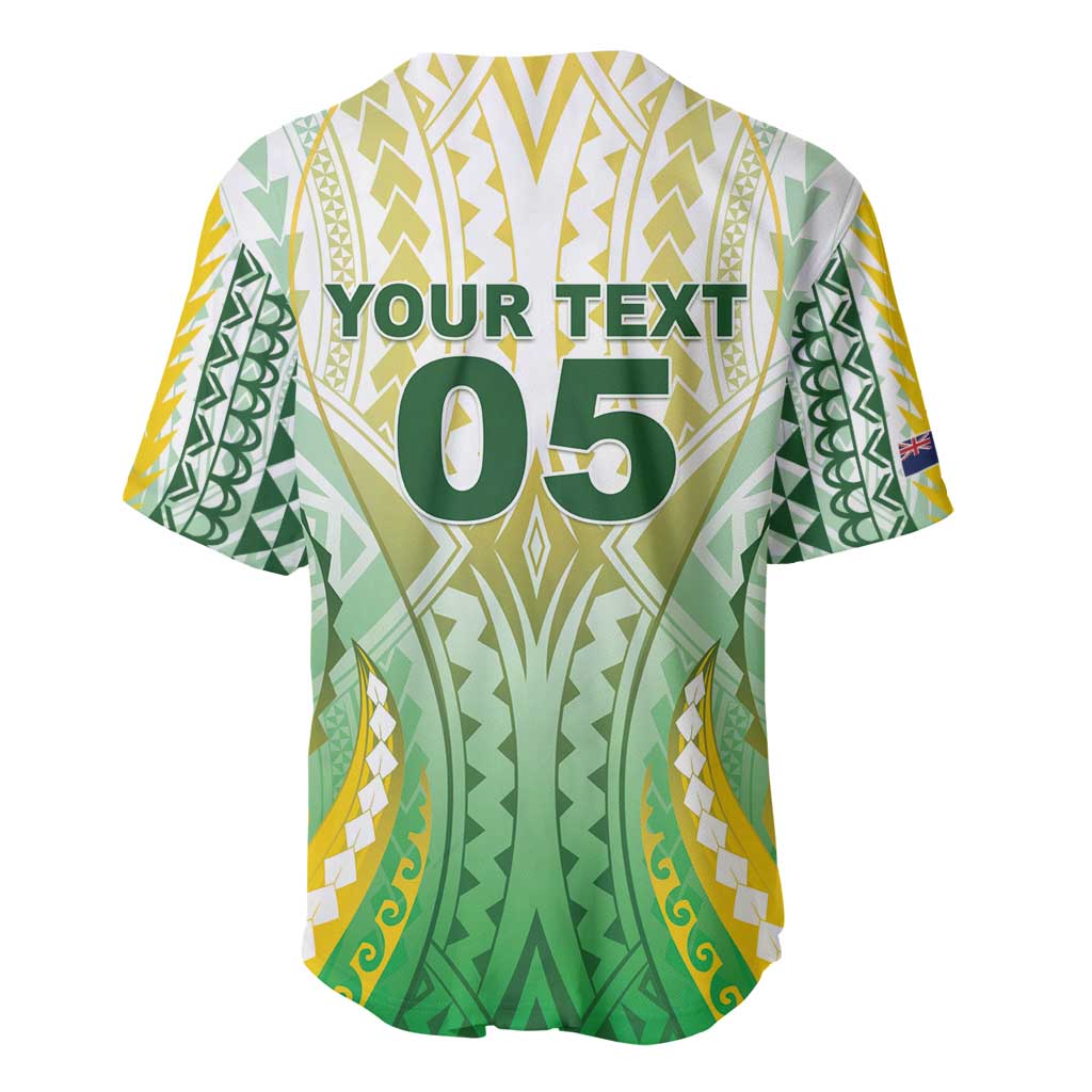 Custom Cook Islands Rugby Baseball Jersey Unique Style White Version - Polynesian Pride