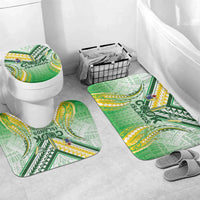Cook Islands Rugby Bathroom Set Unique Style White Version LT05 Mat Set Only (3 pcs) One Size White - Polynesian Pride