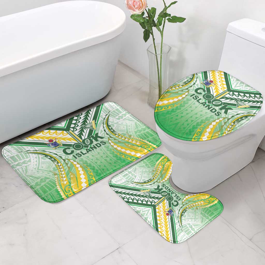 Cook Islands Rugby Bathroom Set Unique Style White Version LT05 - Polynesian Pride