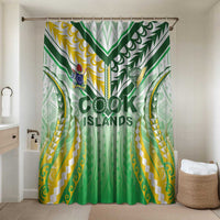 Cook Islands Rugby Bathroom Set Unique Style White Version LT05 Shower Curtain Only White - Polynesian Pride