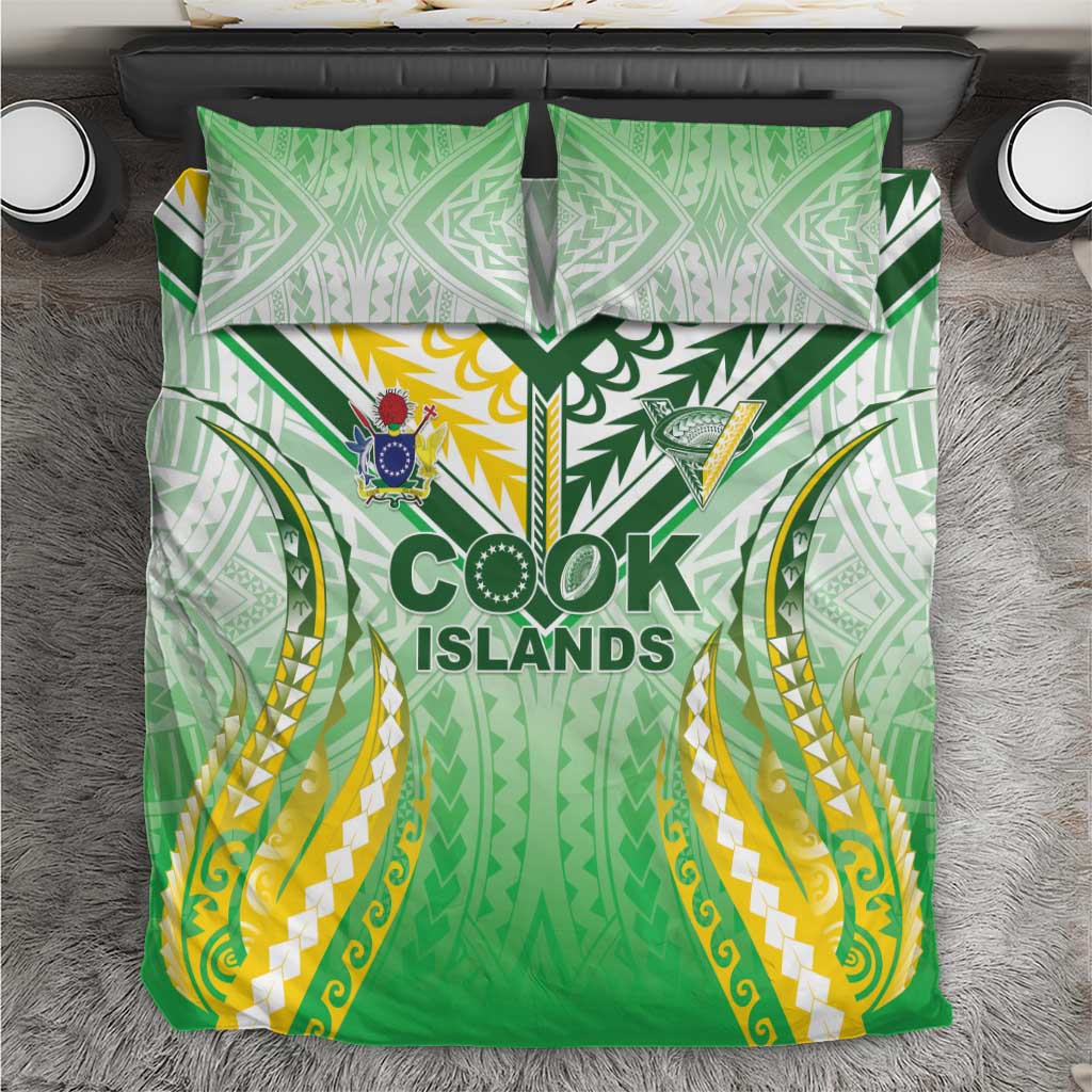 Cook Islands Rugby Bedding Set Unique Style White Version - Polynesian Pride