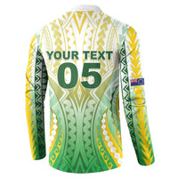 Custom Cook Islands Rugby Button Sweatshirt Unique Style White Version - Polynesian Pride