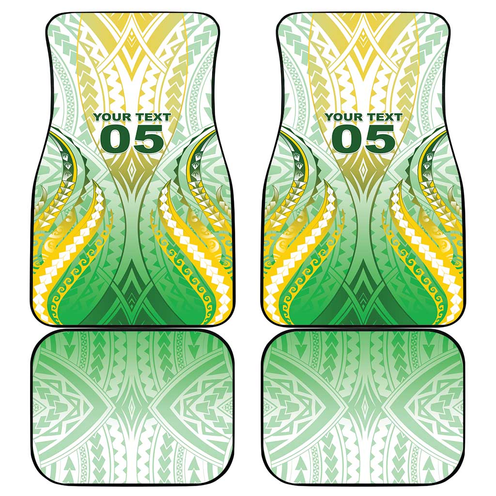 Custom Cook Islands Rugby Car Mats Unique Style White Version LT05 - Polynesian Pride