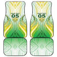 Custom Cook Islands Rugby Car Mats Unique Style White Version LT05 - Polynesian Pride