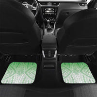 Custom Cook Islands Rugby Car Mats Unique Style White Version LT05 Set 2pcs - Back White - Polynesian Pride
