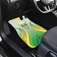 Custom Cook Islands Rugby Car Mats Unique Style White Version LT05 - Polynesian Pride