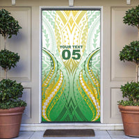 Custom Cook Islands Rugby Door Cover Unique Style White Version LT05 White - Polynesian Pride